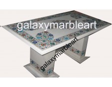 Beautiful marble dining table top with inlay work  66x36" WPRE-663601